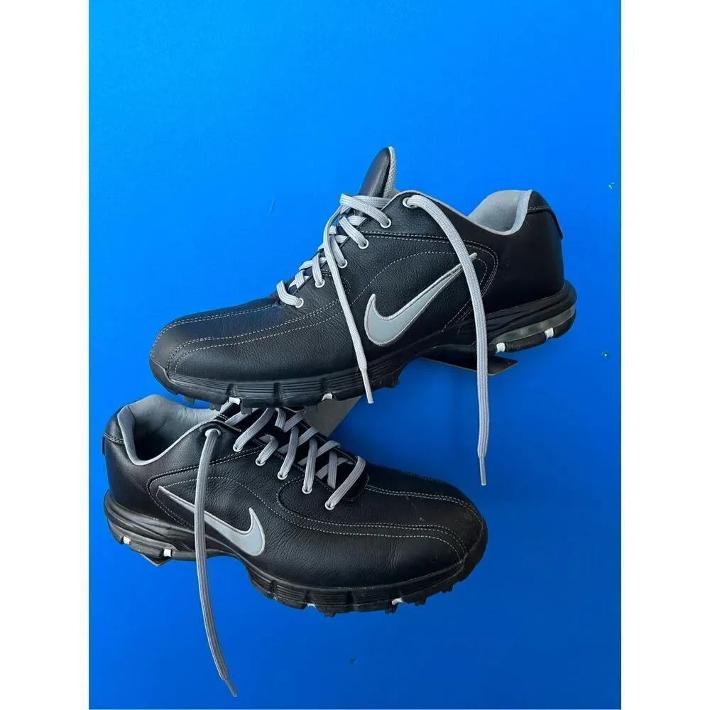 Nike Air Max Revive Golf Shoes Black Low Top Cleats Size 11 317450-001